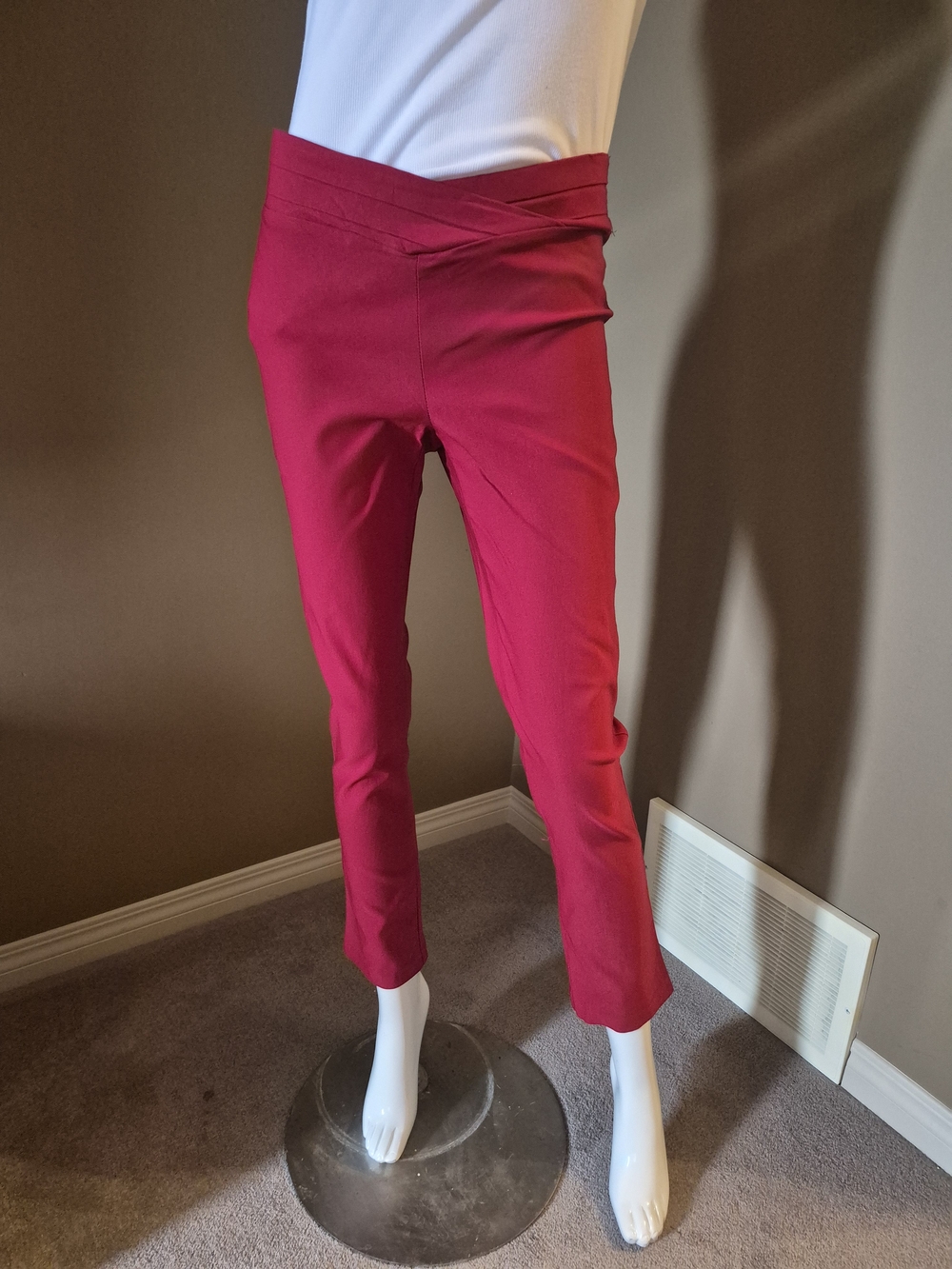 Suzy Shier Deep Red Pull On Pants